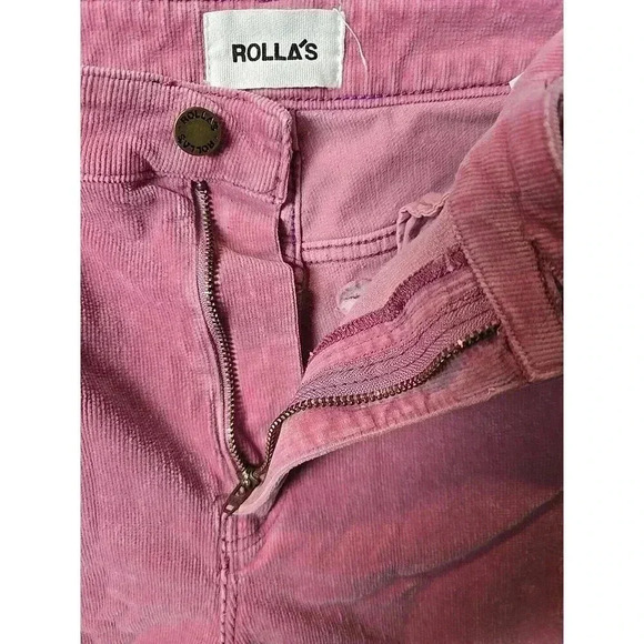 Rolla's Pants Ladies Pink Cordory East Coast Flare Size 28 IYKYK - Picture 8 of 16